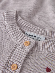 NAME IT Strik Cardigan Teart Lilac Marble